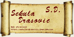 Sekula Drašović vizit kartica